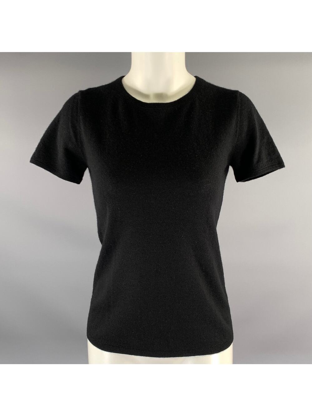 THE CASHMERE PROJECT Size S Black Cashmere T-Shirt